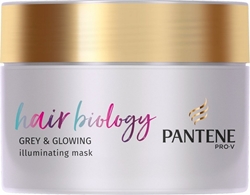 Εικόνα της Pantene Hair Biology Grey & Glowing Illuminating Mask Μάσκα Μαλλιών για Λευκά & Γκρίζα Μαλλιά 160ml