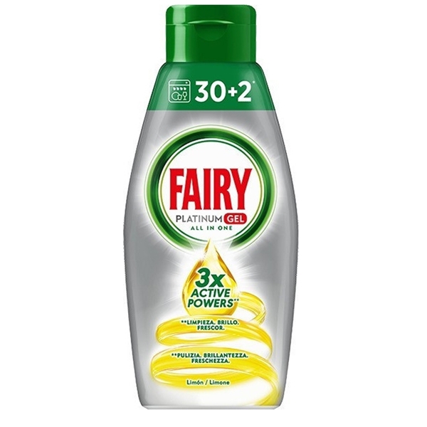 Εικόνα από Fairy Platinum Gel Πλυντηρίου Πιάτων Λεμόνι 650ml