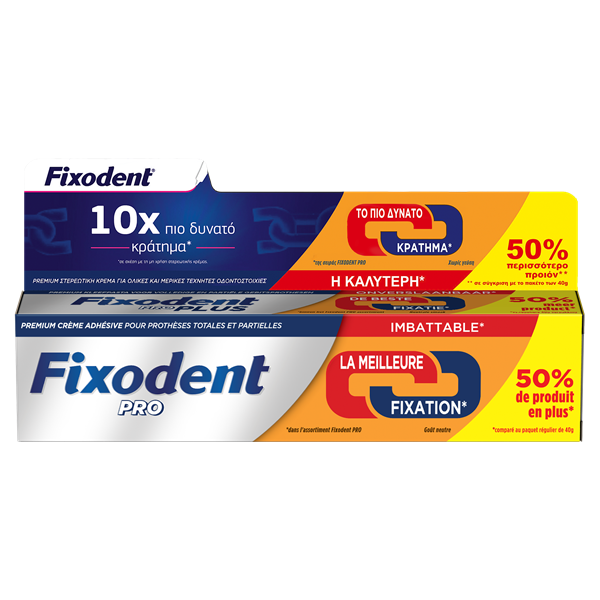 Εικόνα από Fixodent Pro Plus Δυνατό Κράτημα Στερεωτική Κρέμα 60gr