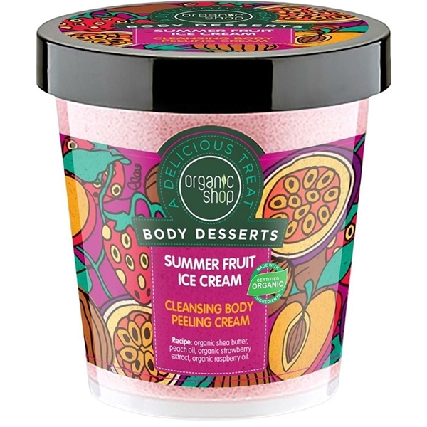 Εικόνα από Organic Shop Body Desserts Summer Fruit Ice Cream Cleansing Body Peeling Cream 450ml