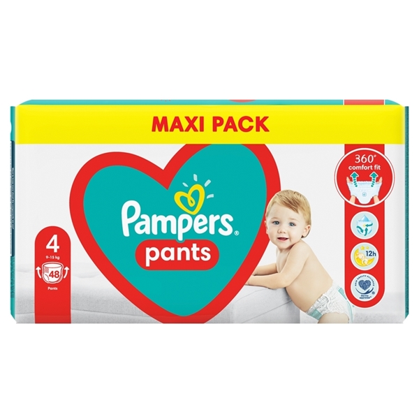 Εικόνα από Pampers Pants Νο 4 (9-15kg) Συσκ.48 Tεμαχίων Maxi
