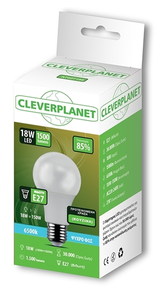 Εικόνα από Cleverplanet Λάμπα Led 18W/E27 Ψυχρό Φως