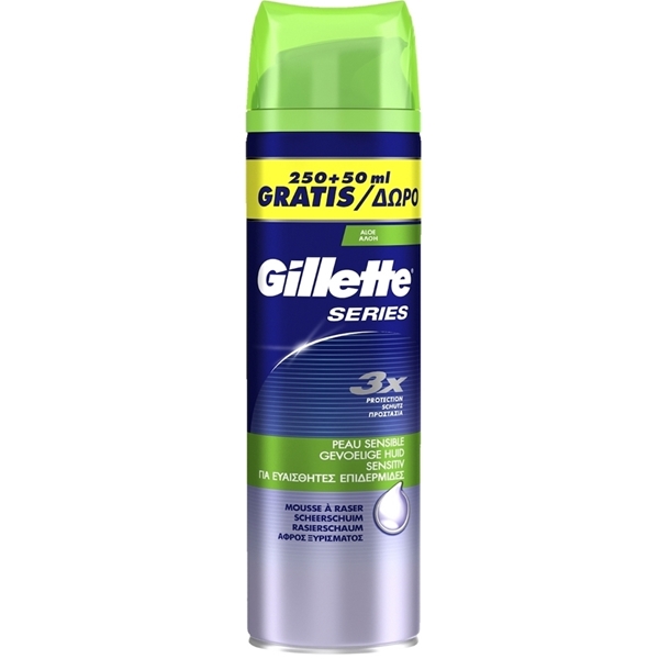 Εικόνα από Gillette Αφρός Ξυρίσματος Series Sensitive 250ml+50ml Δώρο