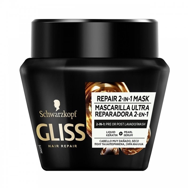 Εικόνα από Schwarzkopf Gliss Ultimate Repair Μάσκα για Πολύ Ταλαιπωρημένα Μαλλιά 300ml