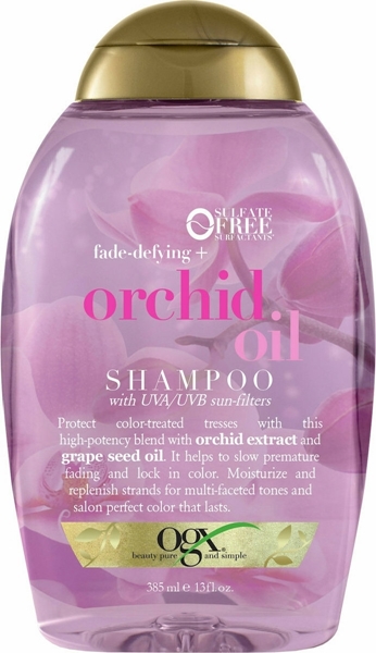 Εικόνα από Ogx Orchid Oil Shampoo Fade Defying Σαμπουάν Προστασίας Χρώματος για Βαμμένα Μαλλιά 385ml