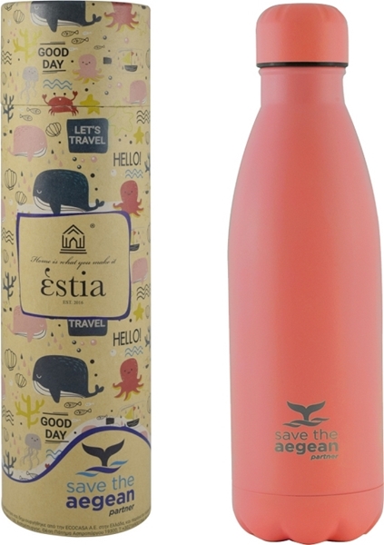 Εικόνα από Estia Travel Flask Save The Aegean Pastel Coral 0.5lt