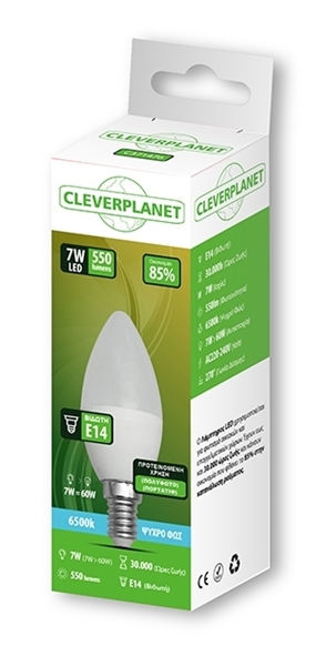 Εικόνα από Cleverplanet Κερί Led 7W/Ε14 Ψυχρό Φως