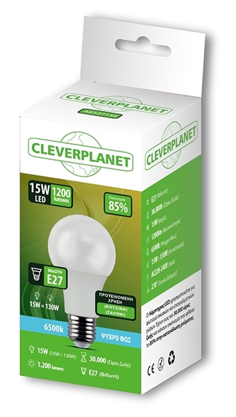 Εικόνα από Cleverplanet Λάμπα Led 15W/E27 Ψυχρό Φως