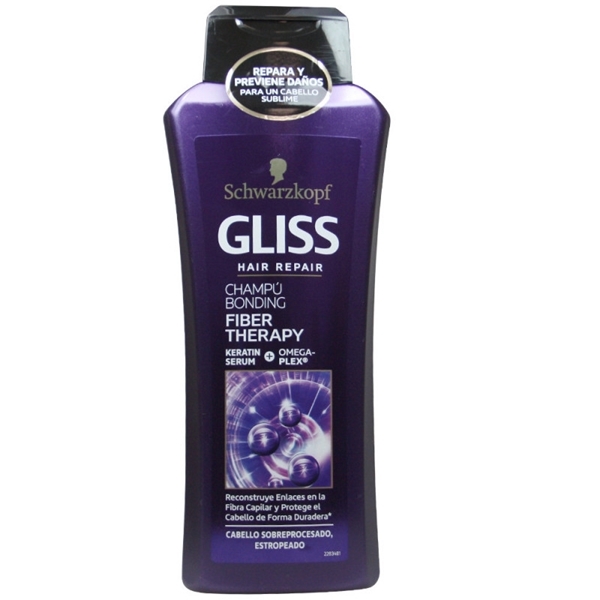 Εικόνα από Schwarzkopf Gliss Hair Repair Fiber Therapy Shampoo 400ml