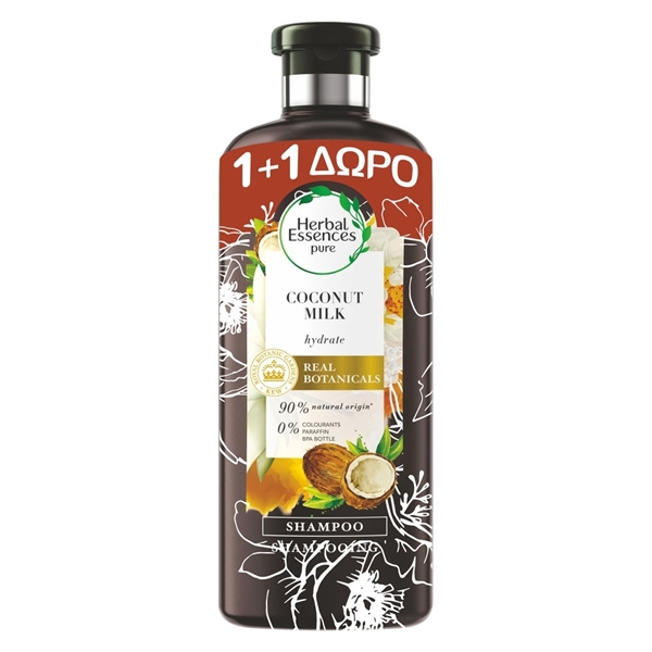 Εικόνα από Herbal Εssences Σαμπουάν Coconut Μilk 400ml+400ml Δώρο