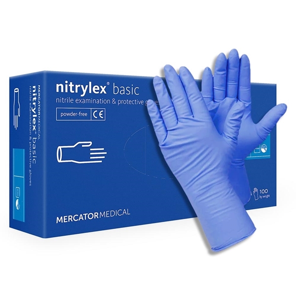 Εικόνα από Mercator Nitrile Powder Free Μπλε 100τμχ