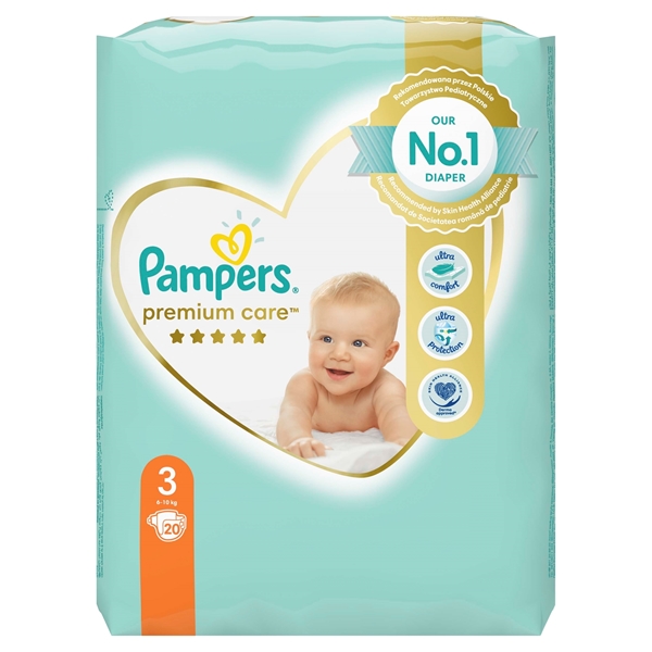 Εικόνα από Pampers Premium Care Νο3 (5-9kg) Συσκ.20 Tεμαχίων cp