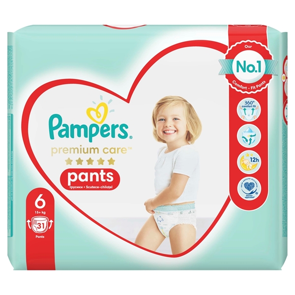Εικόνα από Pampers Premium Pants No6 (15+kg) 31 Tεμαχίων Jumbo