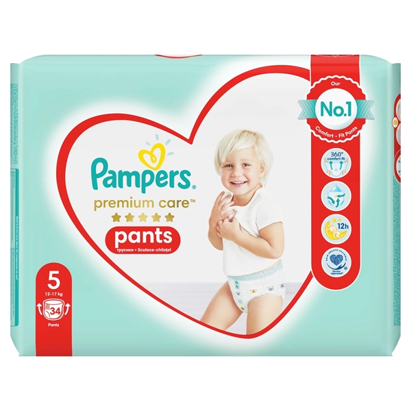 Εικόνα από Pampers Premium Pants No5 (12-17kg) 34 Tεμαχίων Jumbo