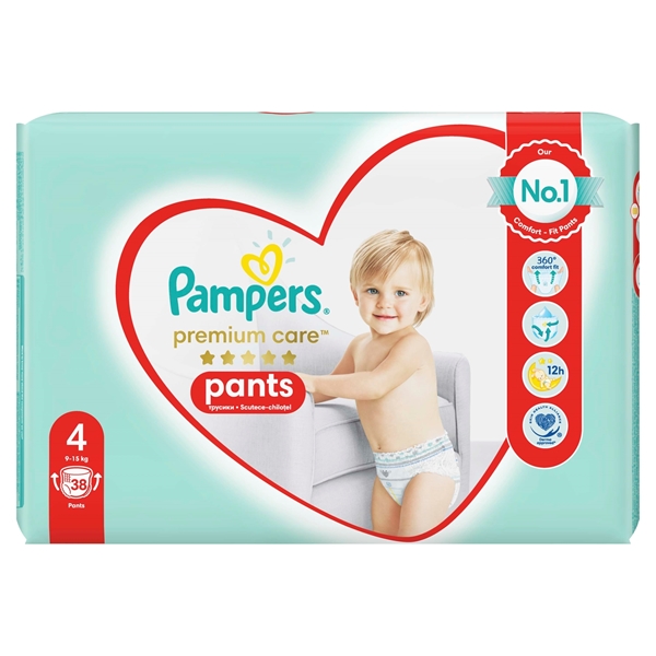 Εικόνα από Pampers Premium Pants No4 (9-15kg) 38 Tεμαχίων Jumbo