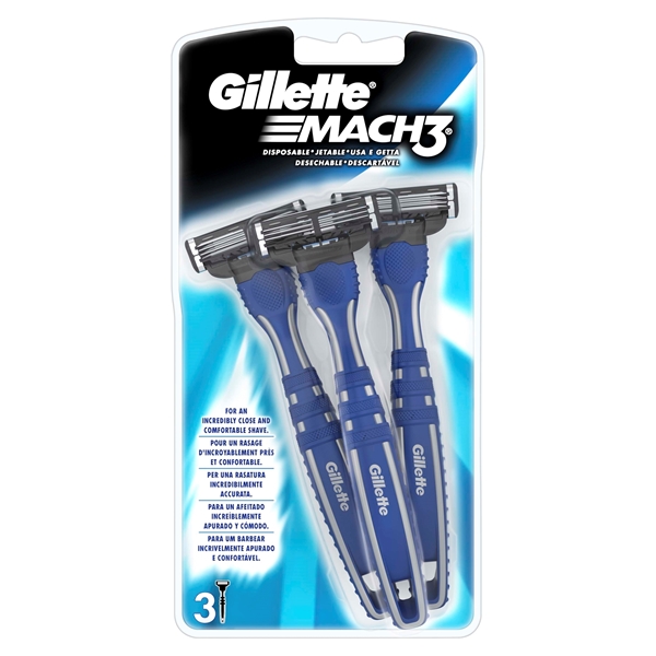 Εικόνα από Gillette Ξυραφάκια μιας Χρήσης 3τμχ Μach3 Βlister