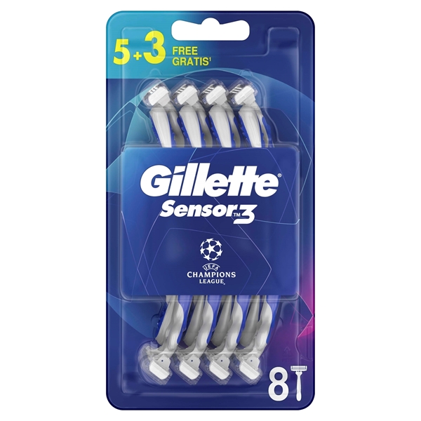 Εικόνα από Gillette Ξυραφάκια μιας Xρήσης Sensor3 5 Τεμαχίων+3 Τεμάχια Δώρο