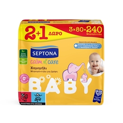 Εικόνα της Septona Calm N' Care Chamomile 2+1Δώρο -240 τεμάχια