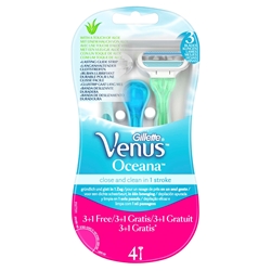 Εικόνα της Gillette Woman Ξυραφάκι Venus Oceana Blister 3 Τεμαχίων + 1 Tεμάχιο Δώρο