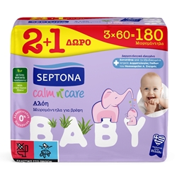 Εικόνα της Septona Calm N' Care Aloe Vera 2x60τμχ & Δώρο 1x60τμχ