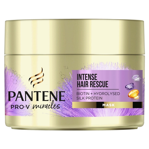 Εικόνα από Pantene Pro-V Miracles Biotin Silk & Glowing Intense Hair Rescue Mask 160ml