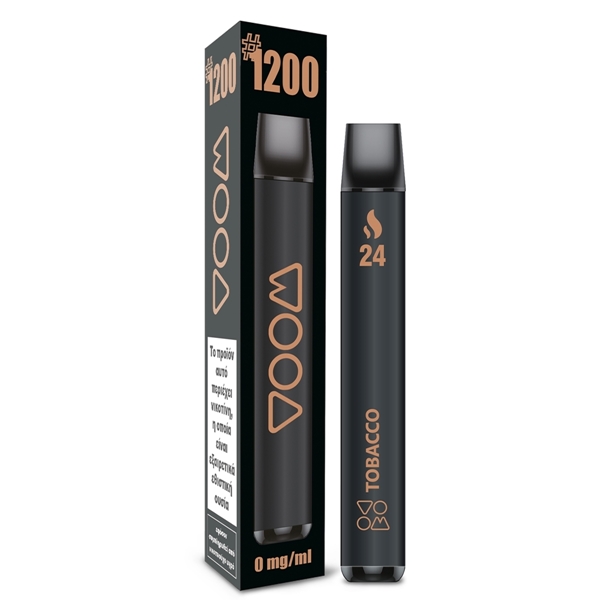 Εικόνα από Voom Disposable Vape 24 Tobacco Ηλεκτρονικό Τσιγάρο μίας Χρήσης 4ml Χωρίς Νικοτίνη 1200 Puffs