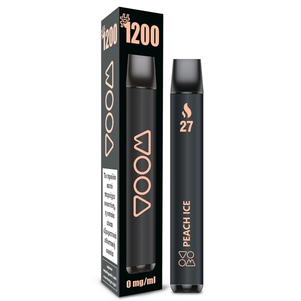 Εικόνα από Voom Disposable Vape 27 Peach Ice Ηλεκτρονικό Τσιγάρο μίας Χρήσης 4ml Χωρίς Νικοτίνη 1200 Puffs