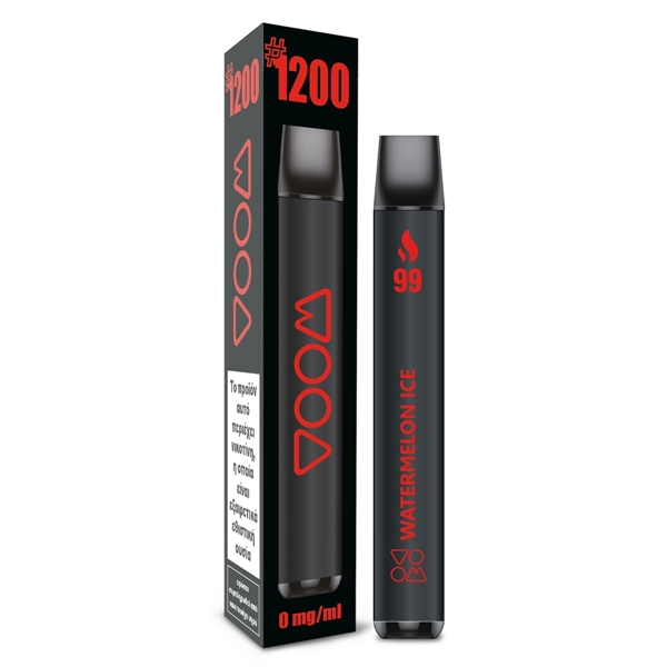 Εικόνα από Voom Disposable Vape 99 Watermelon Ice Ηλεκτρονικό Τσιγάρο μίας Χρήσης 4ml Χωρίς Νικοτίνη 1200 Puffs