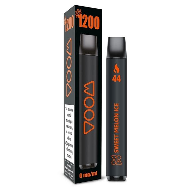 Εικόνα από Voom Disposable Vape 44 Sweet Melon Ice Ηλεκτρονικό Τσιγάρο μίας Χρήσης 4ml Χωρίς Νικοτίνη 1200 Puffs