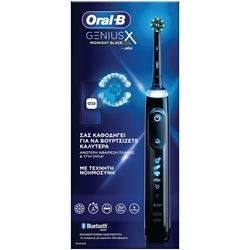 Εικόνα της Oral-B Genius X Ηλεκτρική Οδοντόβουρτσα με Χρονομετρητή και Αισθητήρα Πίεσης Black Midnight