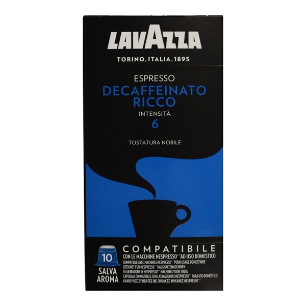 Εικόνα από Lavazza Κάψουλες Espresso Decaffeinato Ricco Συμβατές με Μηχανή Nespresso 10caps