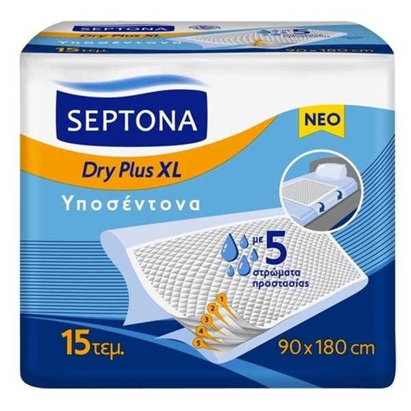 Εικόνα από Septona Dry Plus 90 x 180cm Υποσέντονα 15τμχ