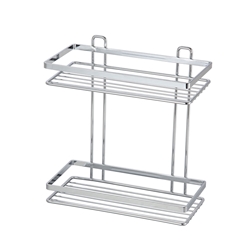 Εικόνα της Estia Elegant Επιτοίχια Ραφιέρα Μπάνιου Inox με 2 Ράφια 25x12x27.5cm