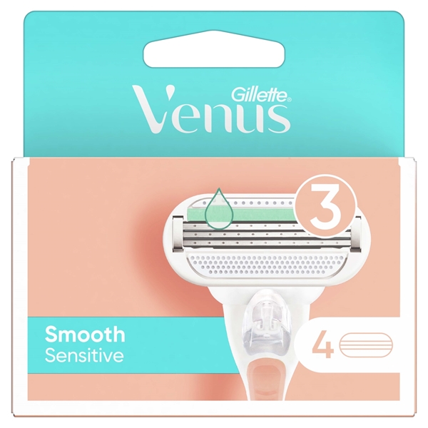 Εικόνα από Gillette Woman Ανταλλακτικά Ξυραφάκια Venus Smooth Sensitive Pink Blister 4 Tεμαχίων