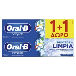 Εικόνα της Oral-B Oδοντόκρεμα Complete Protect & Clean 75ml 1+1 Δώρο