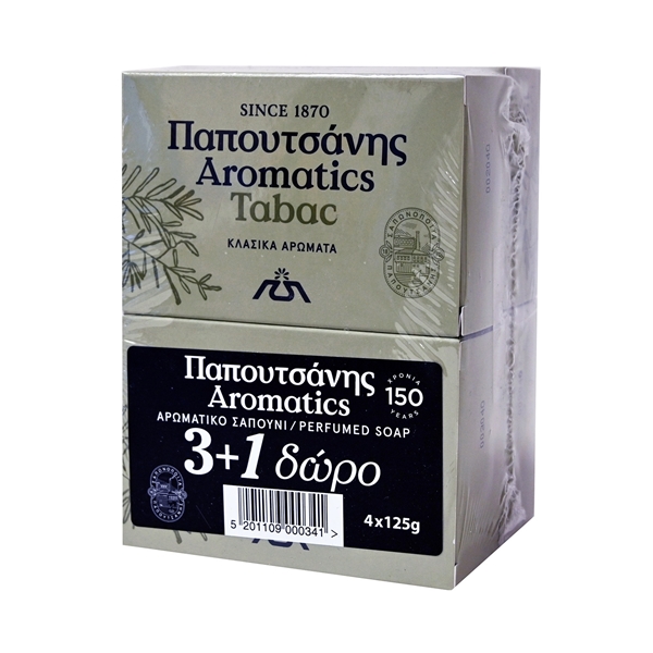 Εικόνα από Papoutsanis Aromatics Σαπούνι Tabac 125gr (3+1)τεμ.