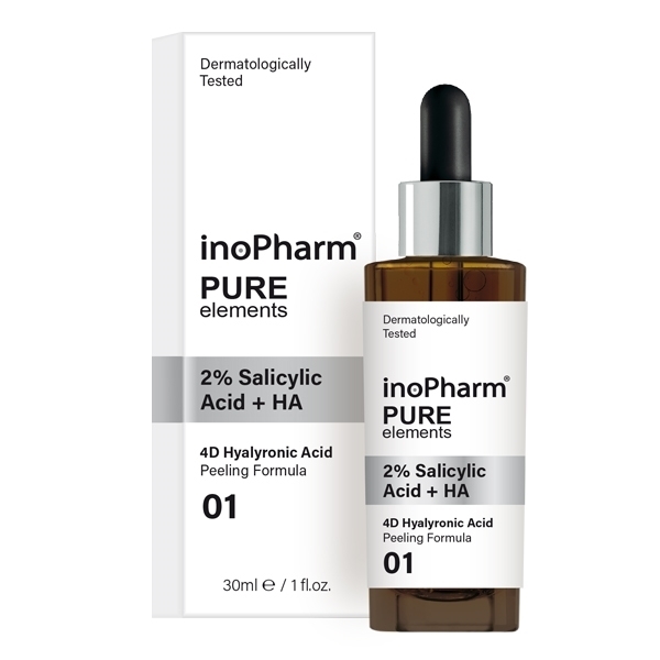 Εικόνα από InoPharm Pure Peeling Προσώπου με 2% Σαλικυλικό οξύ και Υαλουρονικό οξύ 30ml