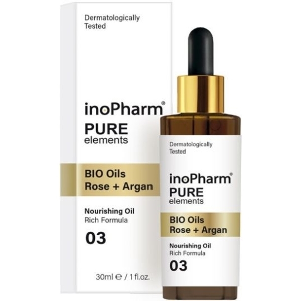 Εικόνα από InoPharm Pure Serum για Πρόσωπο και Λαιμό με Bio Rose oil και Bio Argan Oil 30ml