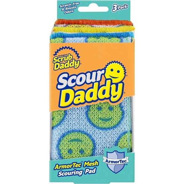 Εικόνα από Scour Daddy (σετ 3 τεμ.) Σφουγγαράκι Πιάτων Lemon Fresh SD007