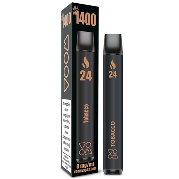 Εικόνα από Voom Disposable Vape 24 Tobacco Ηλεκτρονικό Τσιγάρο μίας Χρήσης 4ml Χωρίς Νικοτίνη 1400 Puffs