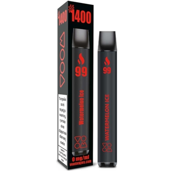 Εικόνα από Voom Disposable Vape 99 Watermelon Ice Ηλεκτρονικό Τσιγάρο μίας Χρήσης 4ml Χωρίς Νικοτίνη 1400 Puffs