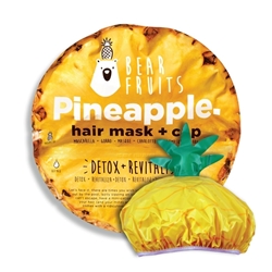 Εικόνα της BearFruits Pineapple Μάσκα Μαλλιών για Αποτοξίνωση & Ανανέωση, 20ml & Σκουφάκι Ανανάς, 1τεμ, 1σετ