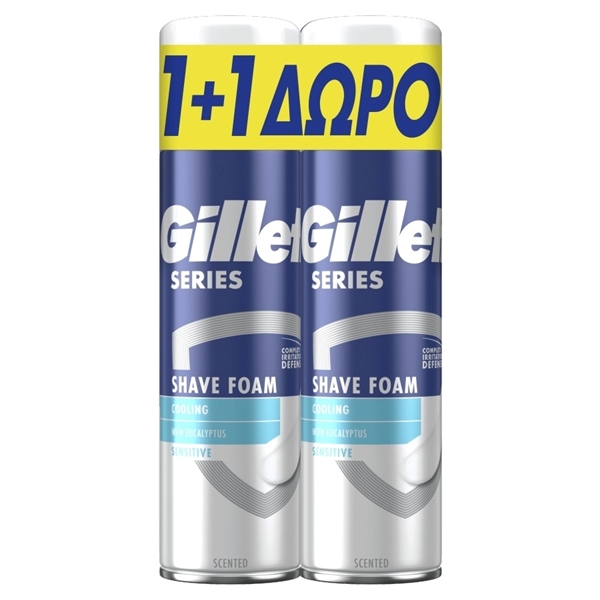 Εικόνα από Gillette Αφρός Ξυρίσματος Series Cooling  250ml+250ml Δώρο