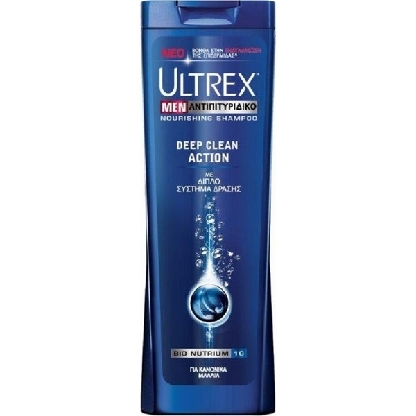 Εικόνα από Ultrex Men Deep Clean Action Αντιπιτυριδικό Σαμπουάν για Κανονικά Μαλλιά 360ml