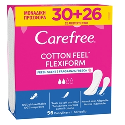 Εικόνα της Carefree Σερβιετάκι Flexiform Fresh 30 Tεμ.+ 26τεμ. Δώρο