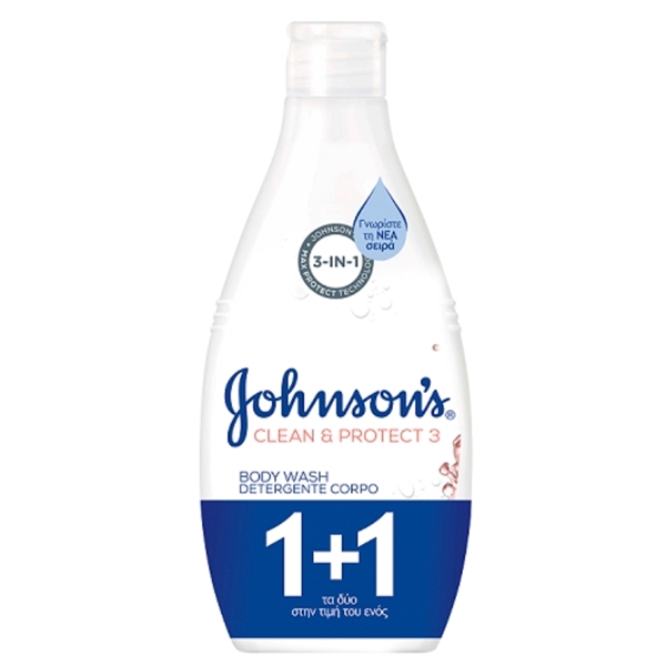 Εικόνα από Johnson's Αφρόλουτρο Clean & Protect3 Almond 750ml+750ml Δώρο