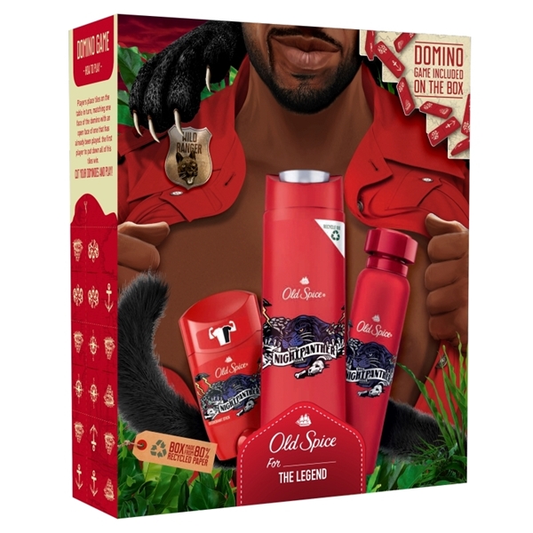 Εικόνα από Old Spice Set NightPanther stick 50ml+2-1Shampoo&Shower Gel 250ml+Deo Spray 150ml