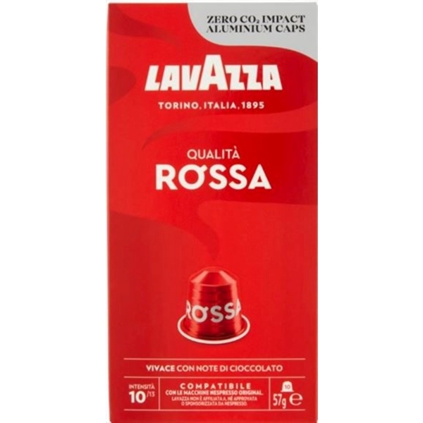 Εικόνα από Lavazza Κάψουλες Espresso Qualita Rossa Συμβατές με Μηχανή Nespresso 10τμχ