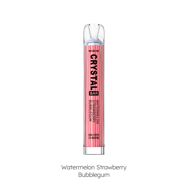 Εικόνα από SKE Crystal Disposable Vape Watermelon Strawberry Bubble Ηλεκτρονικό Τσιγάρο μίας Χρήσης 2ml Χωρίς Νικοτίνη 600 Puffs