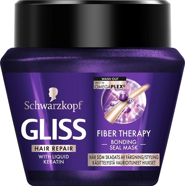 Εικόνα από Schwarzkopf Gliss Fiber Therapy Hair  Bonding 2 in 1 Mask 300ml